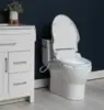 Elongated Bidet Toilet Seat, Beige, Endless Warm Water, *NEW* Bowl Mist, LED Light, Quiet Operation, Wireless Remote Stainless 4