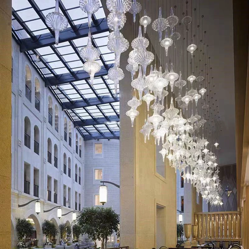 Unique Creative Project Chandelier light For Hotel Restaurant Wedding Decoration big Hanging Lamp Pendant Light Stair Chandelier
