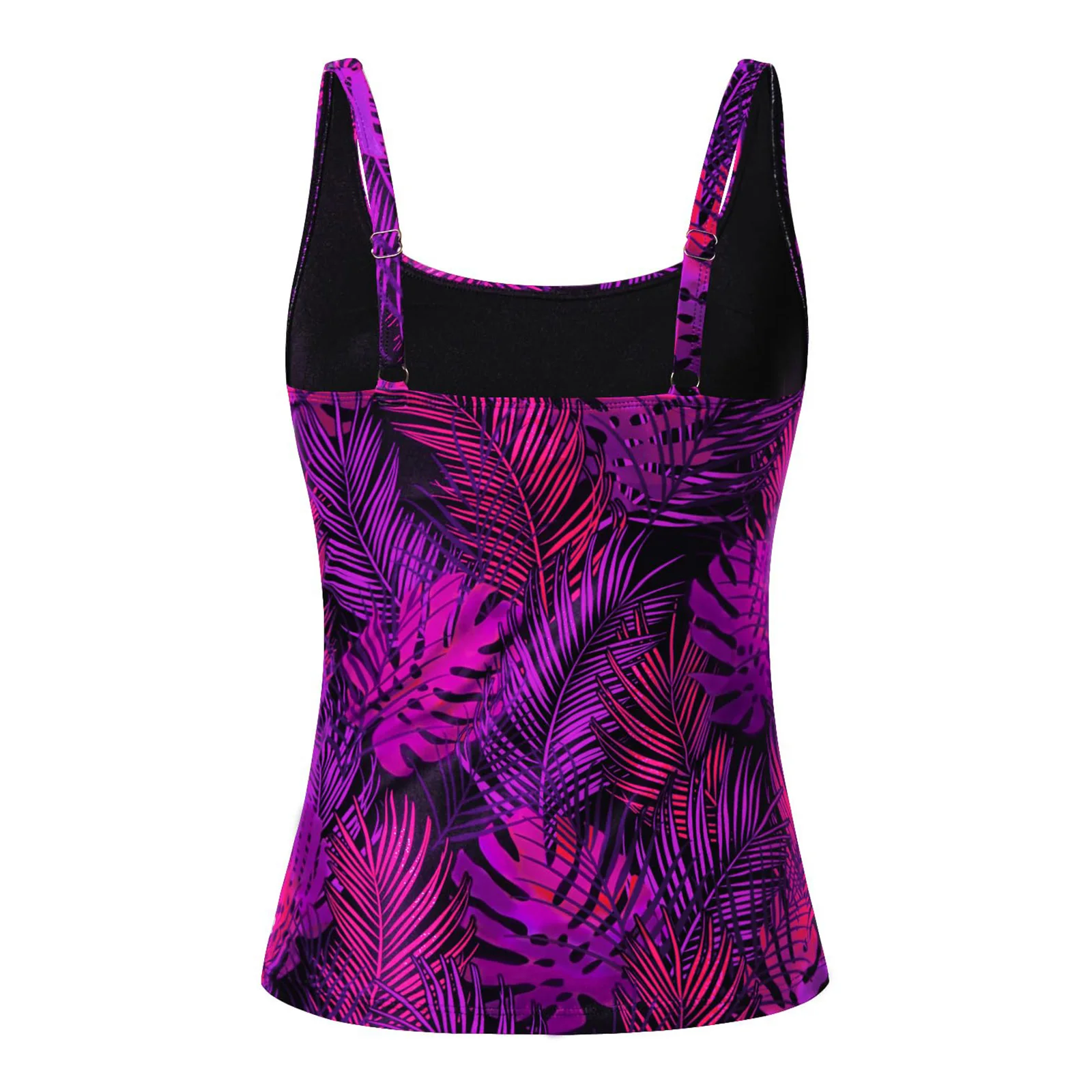 Leaf Print Tankini Swimsuits Tank Top Swimming Suit Top Women Striped Leopard Female Beachwear Swimwear women swimsuit