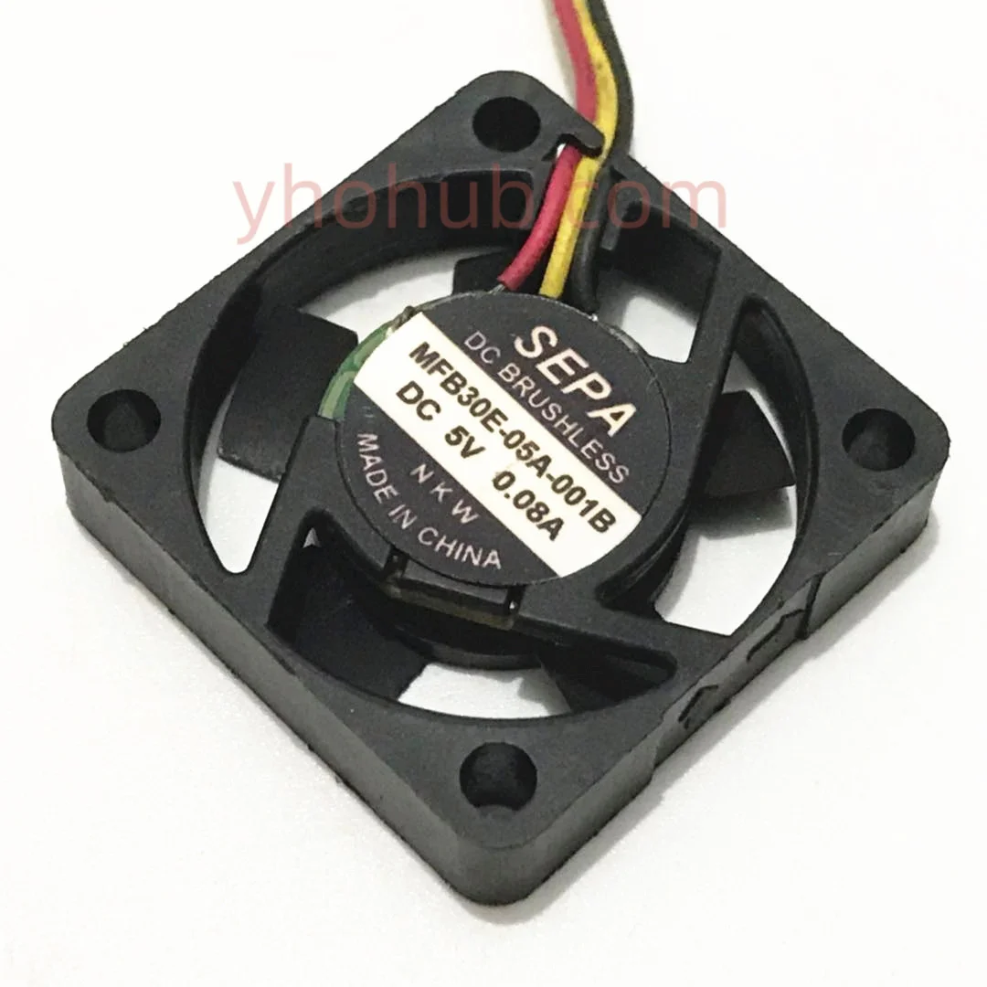 Sepa Mfb30e05a-001b dc 5v 0.08a 30x30x7 mm Ventilador Quadrado do Servidor de Fios