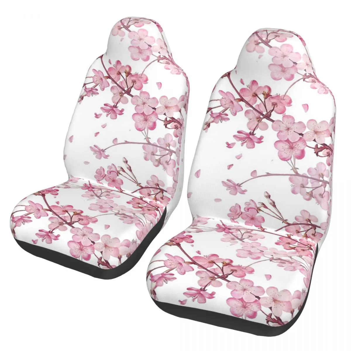 Sakura Cherry Blossom Car Seat Cover Set 2 Pcs for Cars Auto SUV Universal Protector Accessories