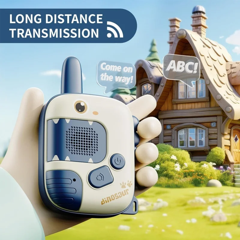 2pcs Handheld Kids Walkie Talkie 300m Long Distance Wireless Transmission Pager Outdoor Conversation Toy Boys Girls Sensory Toy
