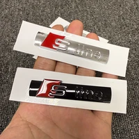2 pièces 3D métal Sline Logo S ligne emblème voiture garde-boue Badge autocollant pour Audi A1 A2 A3 A4 A5 A6 A7 Q2 Q3 Q5 Q7 SQ5 RS5 TT accessoires 1