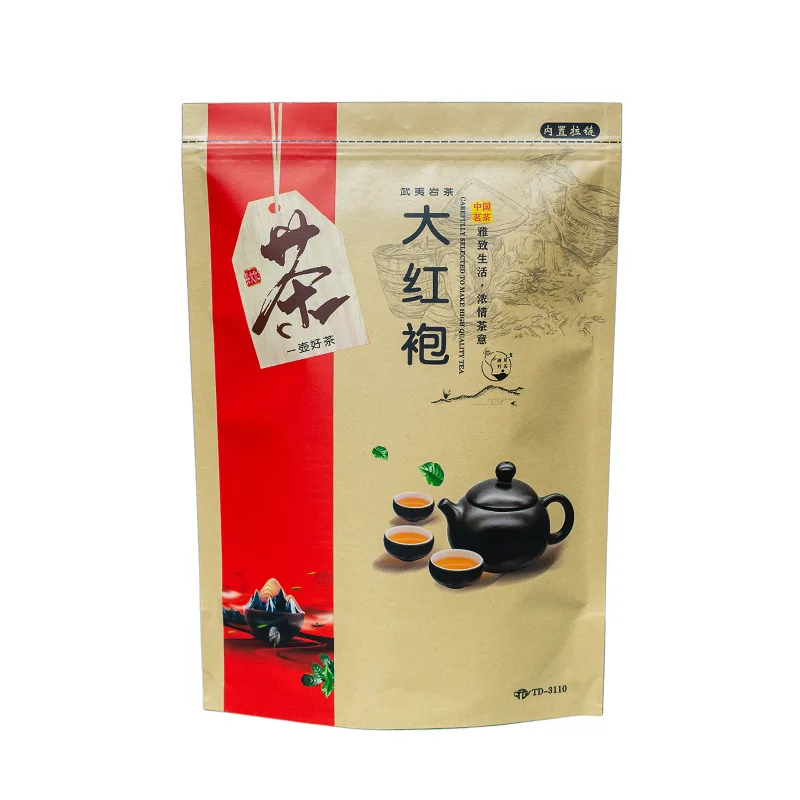 China Big Red Robe Bags Wuyi Da Hong Pao Oolong Tea Recyclable Sealing No Packing Bag oolong tea