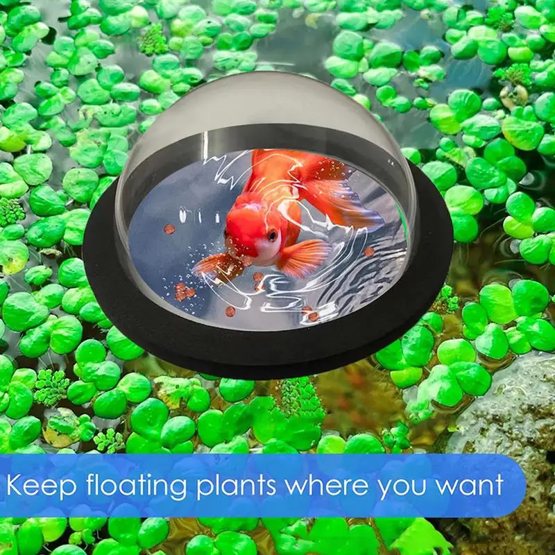 Aquarium Floating Plant Ring Dome Shape Fish Tank Plant Ring Aquarium Feeding Floating Fish Dome Tank Food