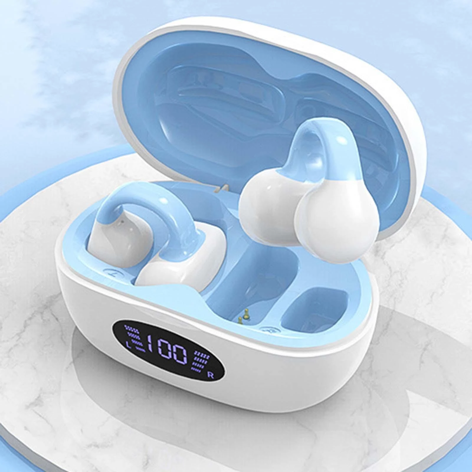 Wireless Ear Clip Bone Conduction Headphones Fones Bluetooth 5.3 Ear