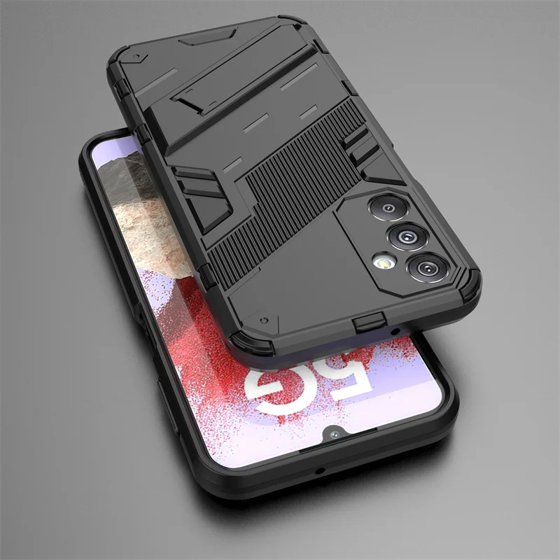 Magnetic Armor Shockproof Phone Case with Stand and Protective Back Cover