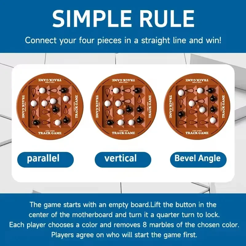 4 In A Row Game Educational Orbit Logic Board Game 2 Player Fast Strategy Track Logic Board For Fun Family Night new