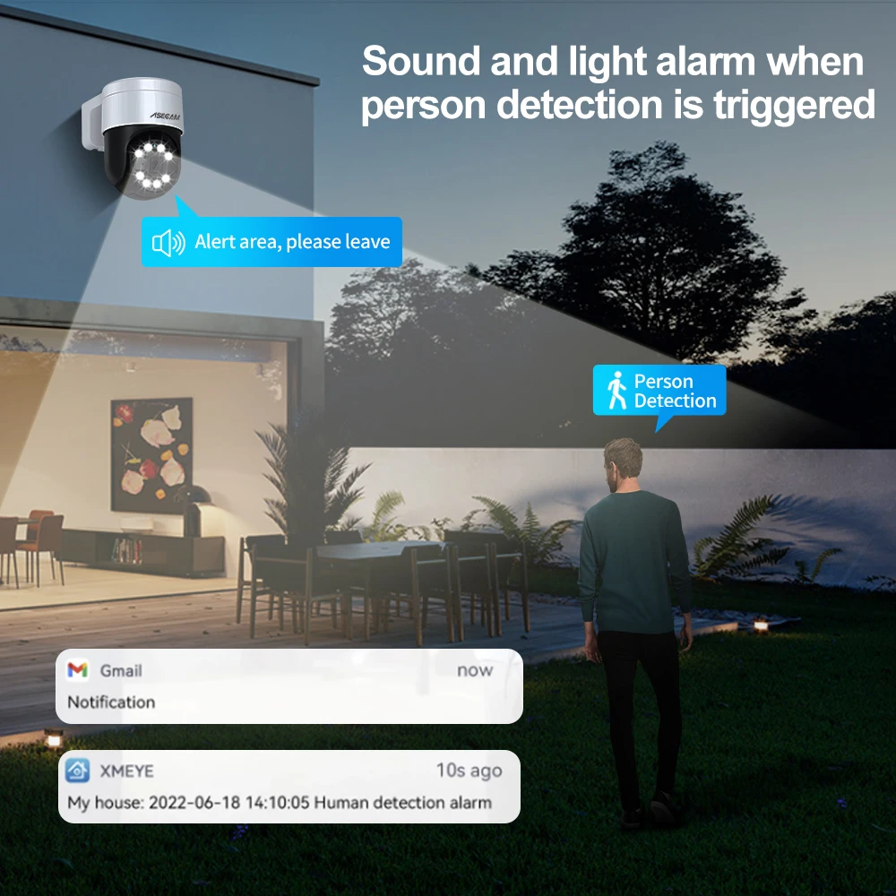 8MP 4K PTZ záruka kamera systém souprava obličej člověk detekce audio alarm nahrávka POE NVR CCTV outdoorové domácí video pozorování