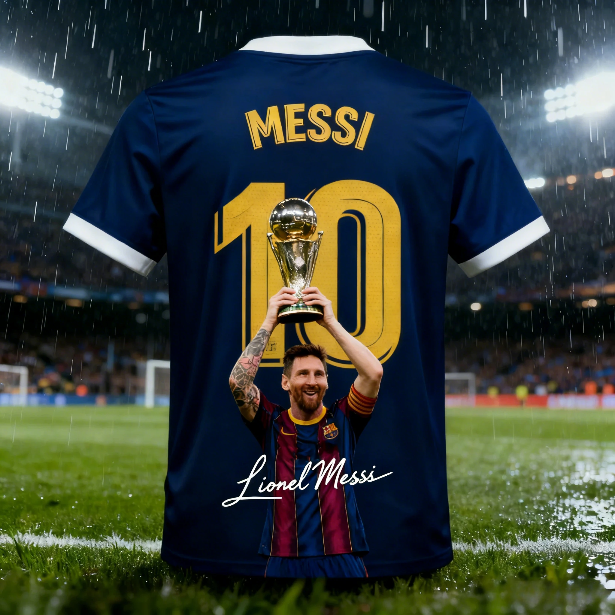 Messi #10 AI Design Men's Football Jersey Summer Adult T-Shirt Outdoor Daily Sp… - Image 3