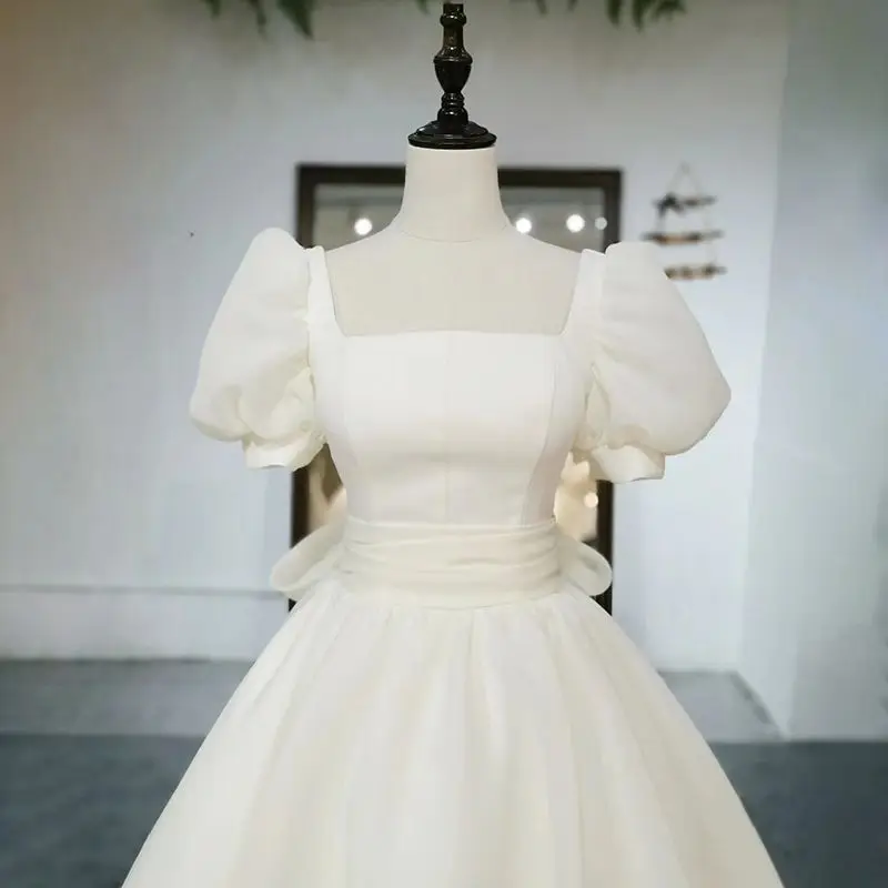 Bridal evening dress for women 2024 new satin light wedding dress student art exam adult can wear at ordinary times