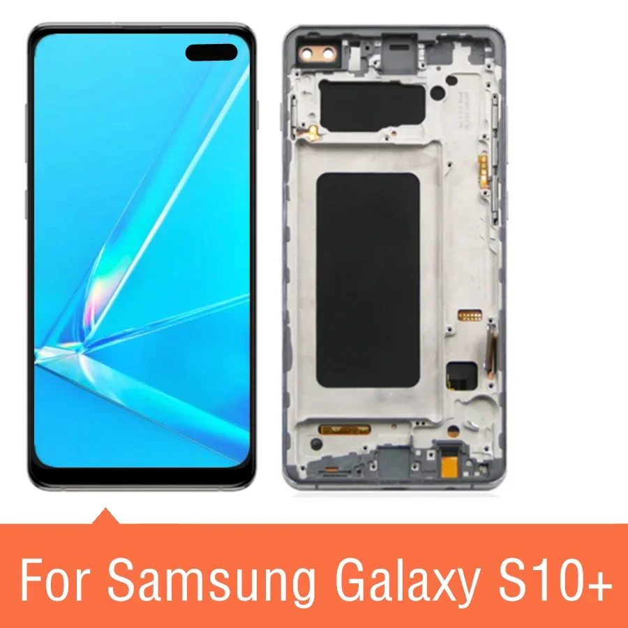

High Quality TFT for Samsung Galaxy S10 Plus G975F/DS Lcd Display Touch Screen Digitizer for Samsung Galaxy S10+ LCD With Frame