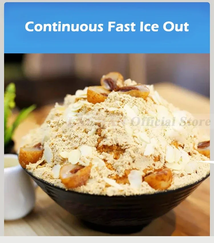 Description Picture 6 of itemHomeWise 60KG/24H Korean Snowflake Ice Machine Small Snow Continuous Cooled Milk Mango Bingsu Shaver Smoothie Crusher 110V 220V