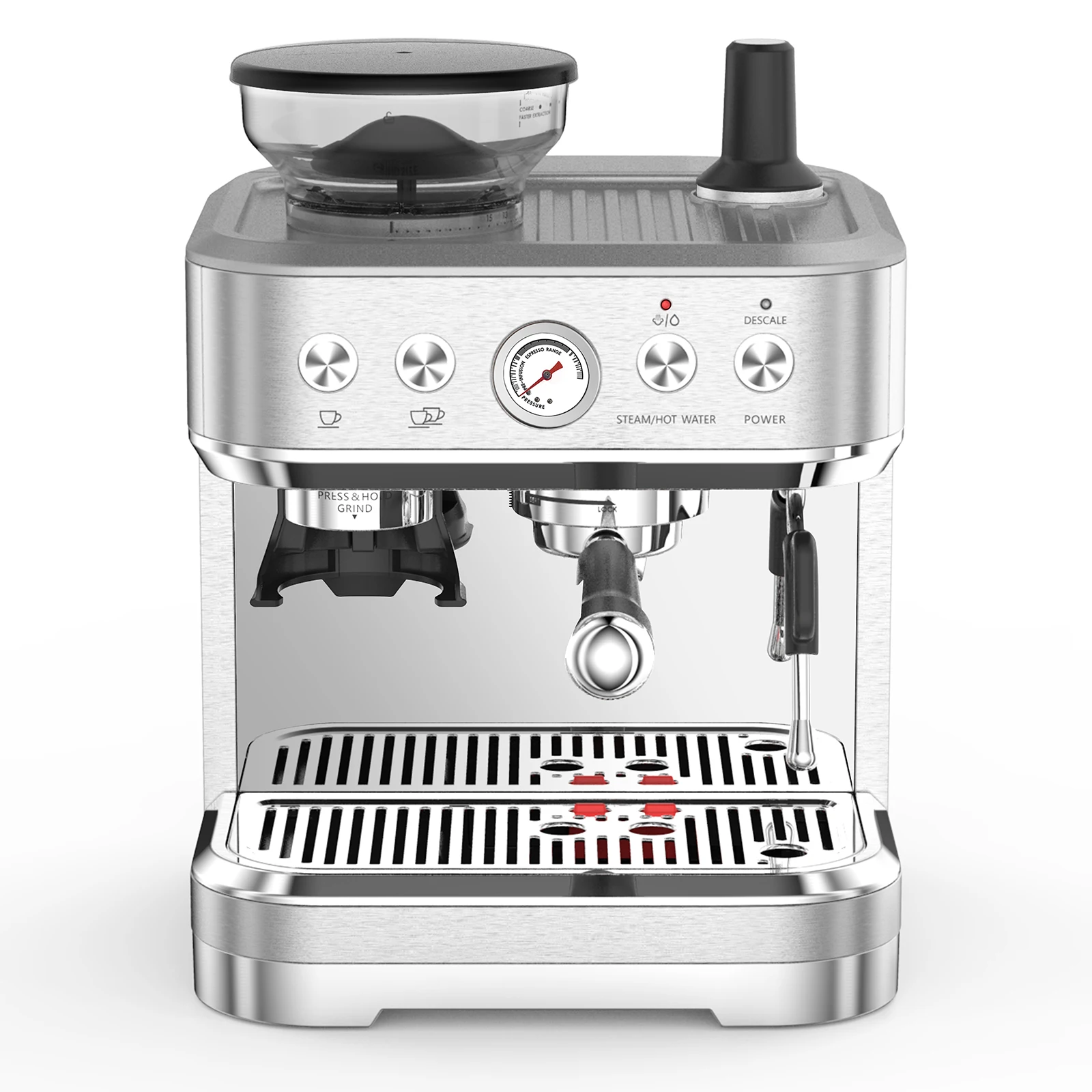 Kaffeemaschine 15 Bar mit Mahlwerk & Milchaufschäumer kaufen!