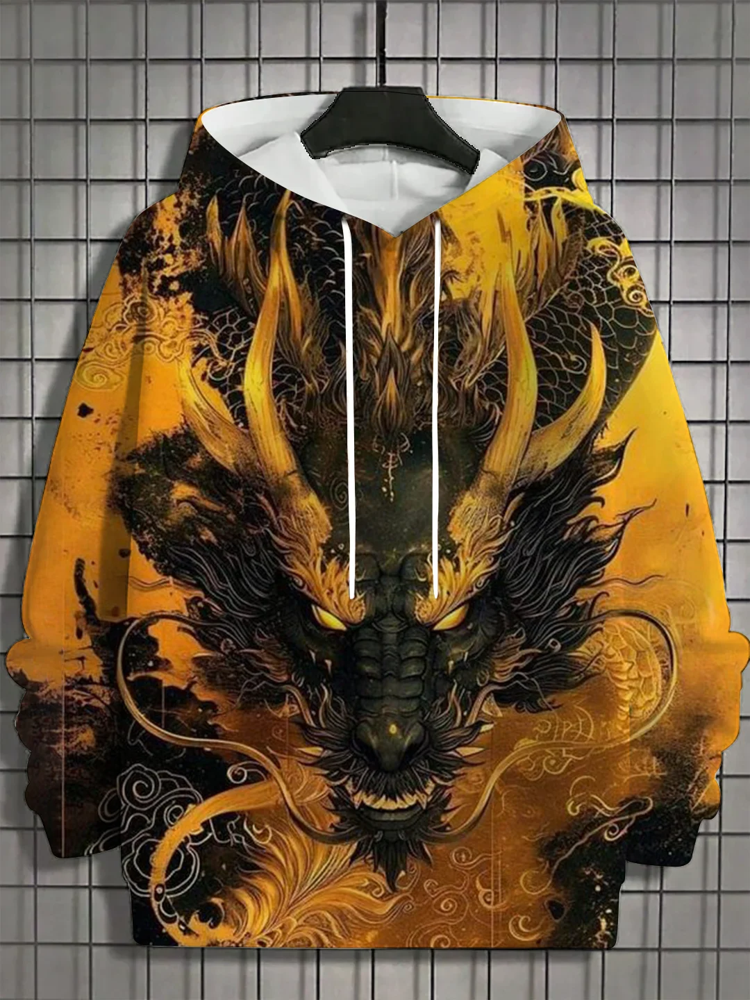 Sudadera con capucha para hombre con estampado 3D de animales, sudadera con capucha de manga larga con gráficos de tigre y león, moda de otoño, sudadera con capucha de dragón para hombre, ropa de call