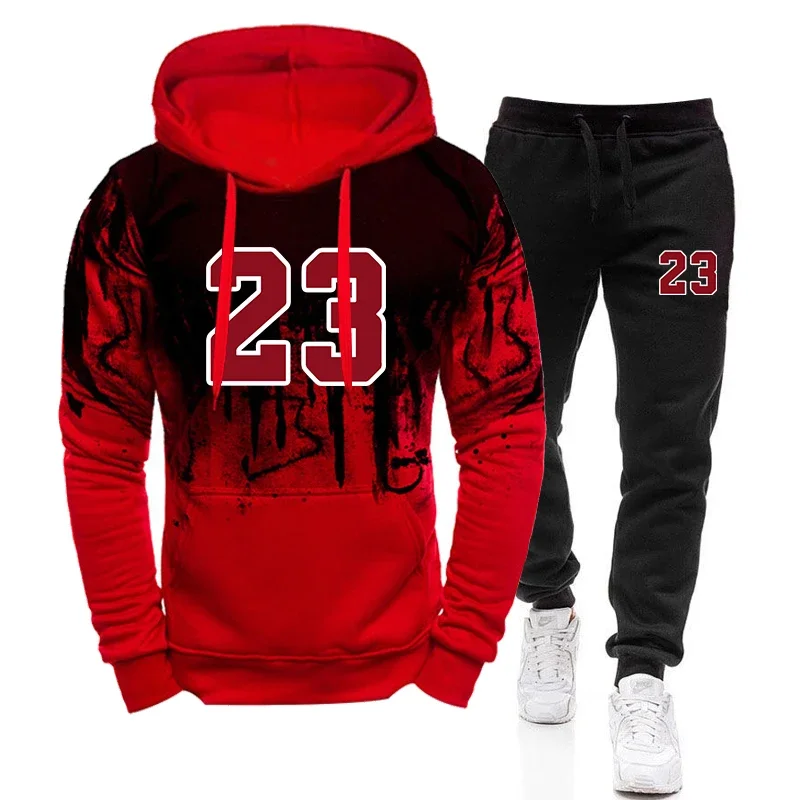 Men’s Casual Hoodies & Sweatpants – Autumn/Winter Sportswear Set 2