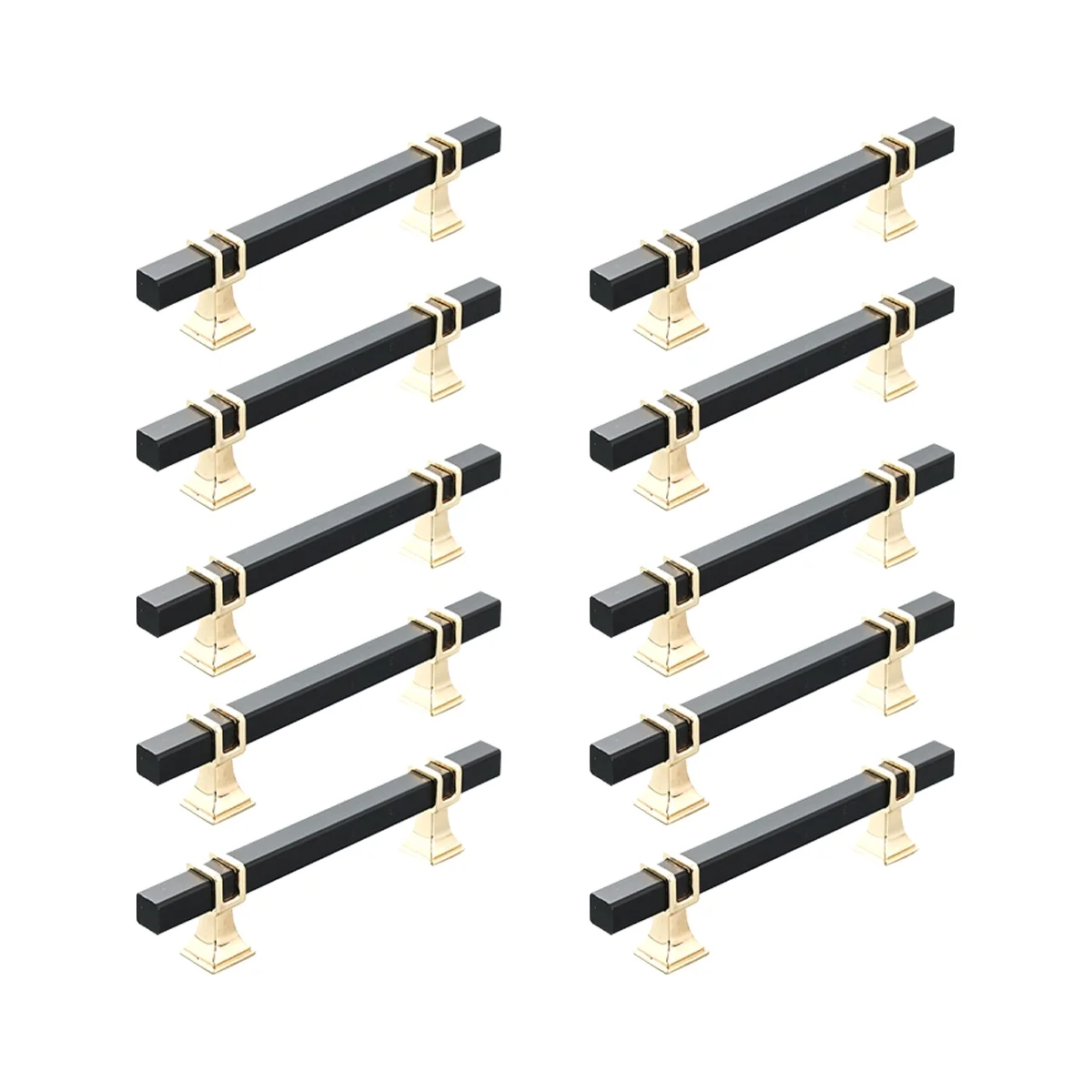 

10 Pack 96mm 3-3/4Inch Cabinet Handles Brushed Cabinet Pulls for Dresser Drawers Gold Kitchen Cabinet Hardware