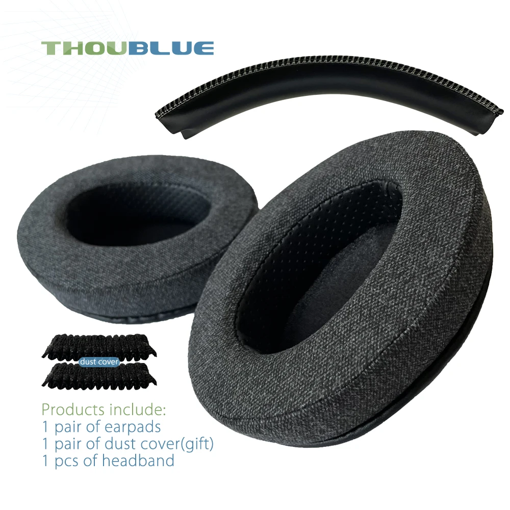 Premium Replacement Memory Foam Ear Pads - Silver Edition