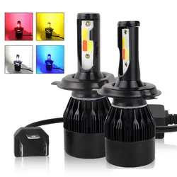 Enhanced Multi - Color LED Car Headlight & Fog Bulb, 80W, 12V Auto Lamp - 9005/HB3 (2pcs)