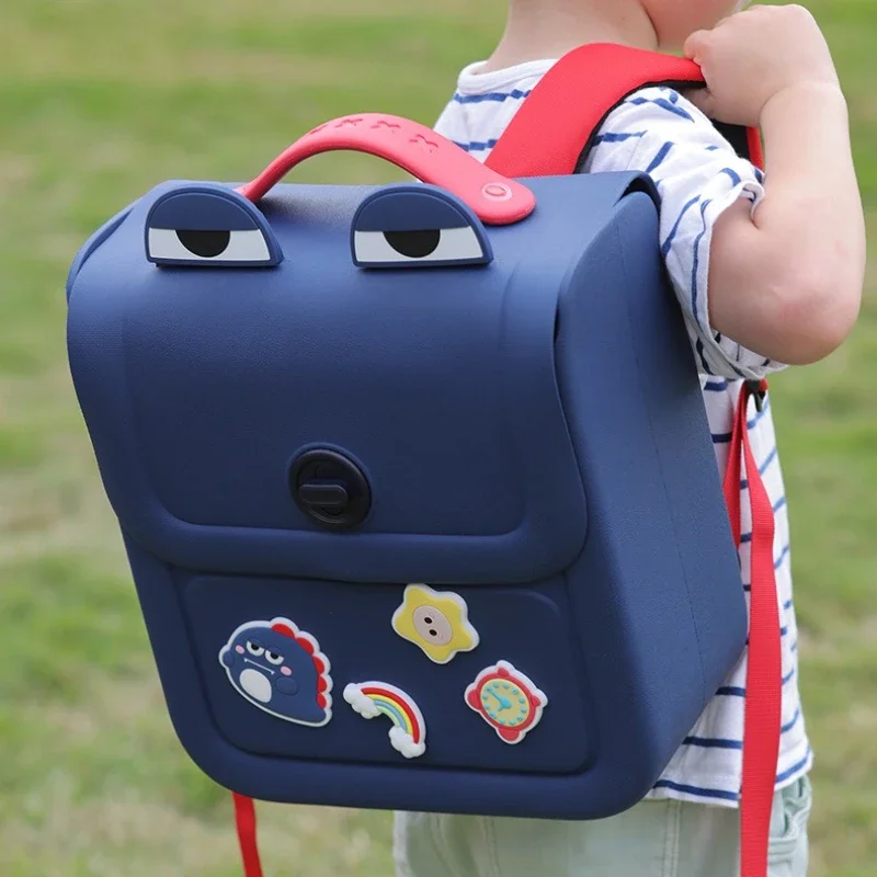 Hign-end Kids School Bag for Girls Hard EVA Backpack for Boys Travel Cartoon DIY Backpacks with DIY Patches Children Gift рюкзак 3