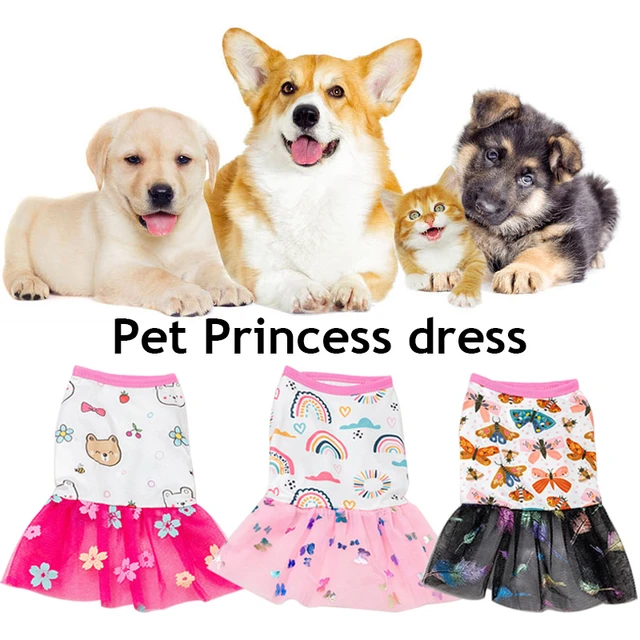 Pink Dog Clothes Sweety Princess Dress for Small Dogs Spring Autumn Summer Puppy  Dog Lace Princess Dress Chihuahua Dog Skirt - AliExpress