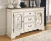 Realyn French Country Distressed Dining Room Buffet or Server, Chipped White 2