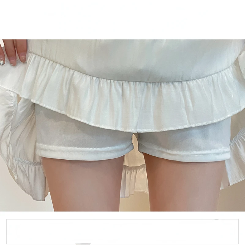 Summer Pregnant Woman Pleated Skirts Fashion High Waist Ruffles Patchwork Maternity Empired Skirt Korean Style Mini Skirts