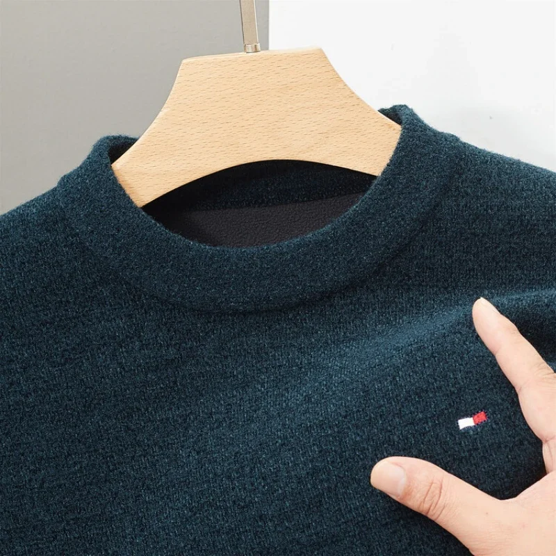 

Warm Soft and Thickened Men's Winter Sweater Round Neck Loose Casual Jacket Youth Urban Simple Korean Style Size S-4XL