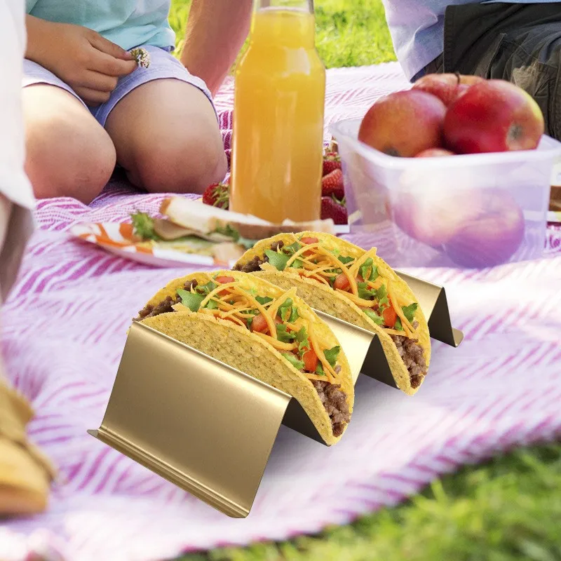 Porta Taco messico, piatto per pancake in acciaio inossidabile 430, piatto per piatti Enchilada, stoviglie, piatto per Sushi, set di piatti