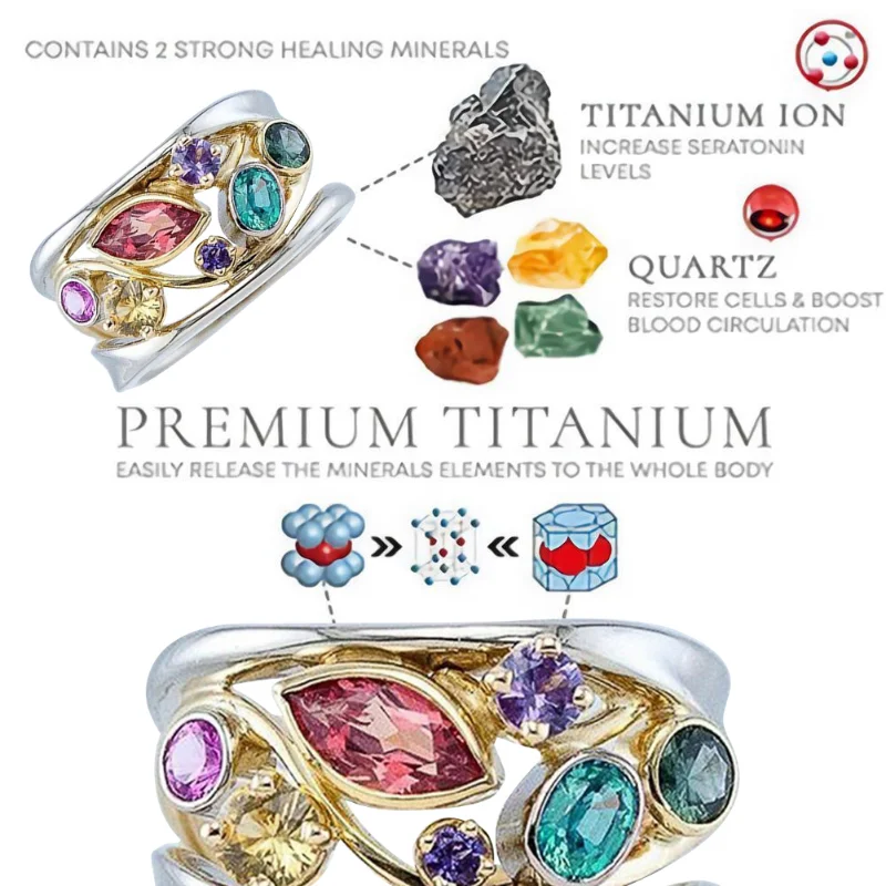 Women’s Quartz Magnetic Therapy Ring 4