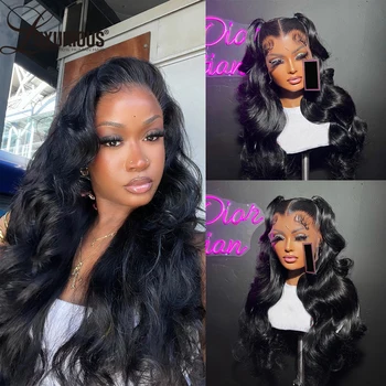 Body Wave 360 Full Lace Wig Human Hair Brazilian Loose Deep Wave Lace Frontal Human Hair Wigs For Women Remy Human Hair 250%