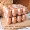 5Pcs Egg Cartons Clear Plastic Egg Holder Storage Container Egg Tray for Family Pasture,Refrigerator Storage,6 Grids 2