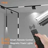 Remote Control LED Smart Track Lights Magnetic Rail Lighting Ultra Thin 6mm Surface Mounted Ceiling System Spodlight Floodlight 1
