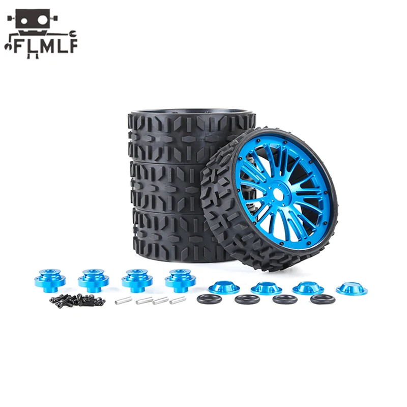 

Rc Car Gas Tyre All-terrain Tire CNC Metal Wheel Hub+ Adaptor + Nut Kit for 1/5 Losi 5ive-t Rofun Rovan LT KM X2 V5 FID QL Parts