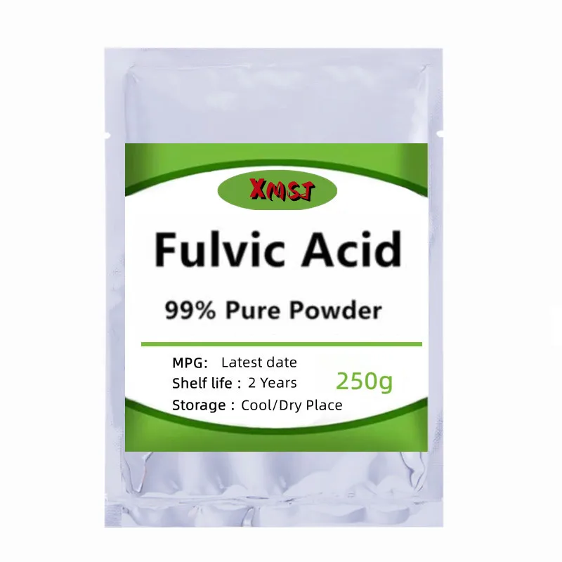Polvo de ácido Fulvic de grado médico, fertilizante Foliar orgánico Soluble en agua al 100%, con precio bajo, envío gratis
