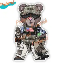 

Bear Soldier Uniform Vinyl Car Sticker Decal for Your All Cars Racing Laptop Motorcycle Helmet Trunk Surf Camper Window Bumper