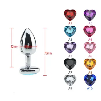Anal Plug Sexy Toys For Women Men Adult Prostate Massager Butt Plug Heart shape Analplug Trainer Erotic Vibrator Sexshop Toys 6