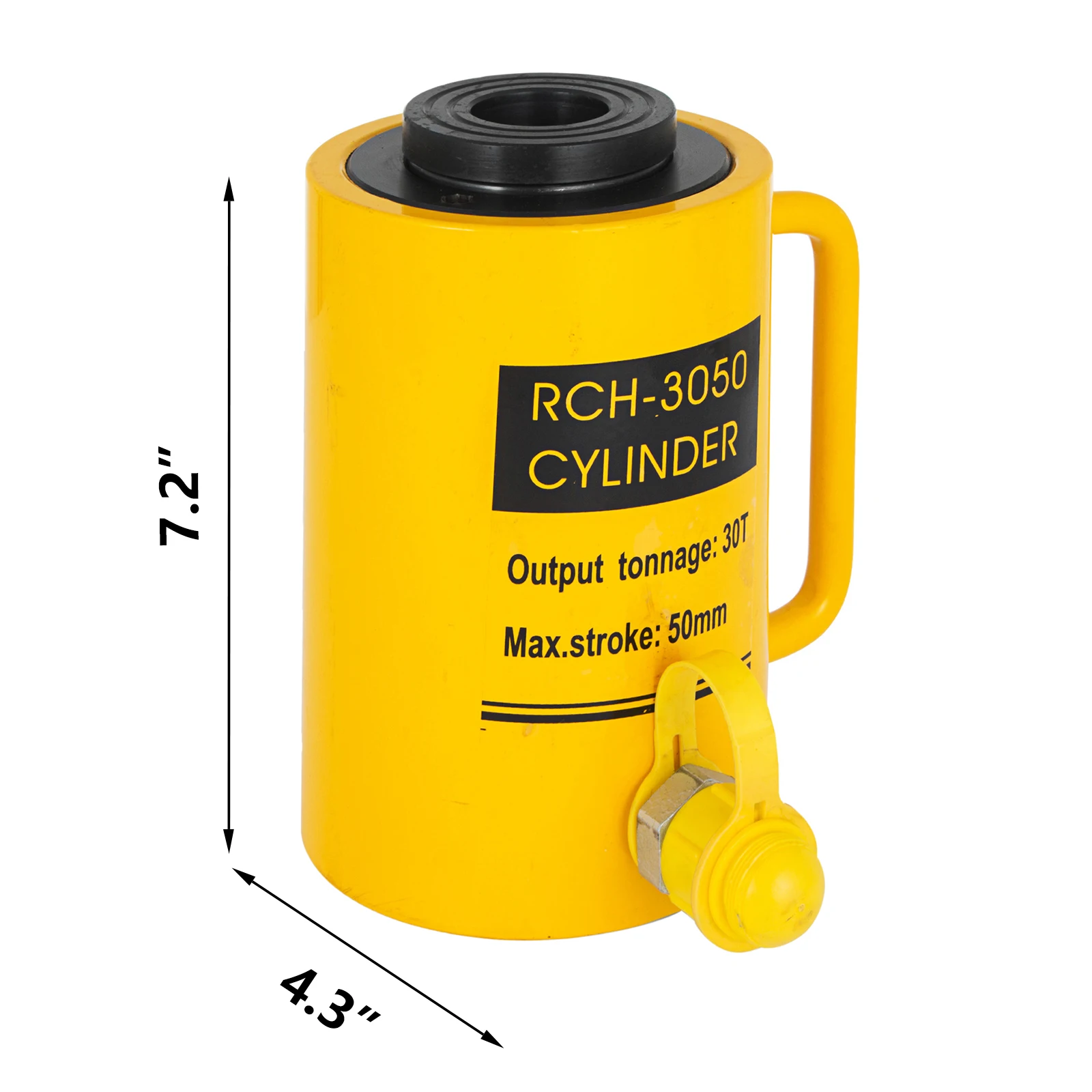 VEVOR 20T/30T/60T Hollow Plunger Hydraulic Cylinder Jack Single Acting Ram Cylinder 100mm Heavy Duty Lifting Tool 6