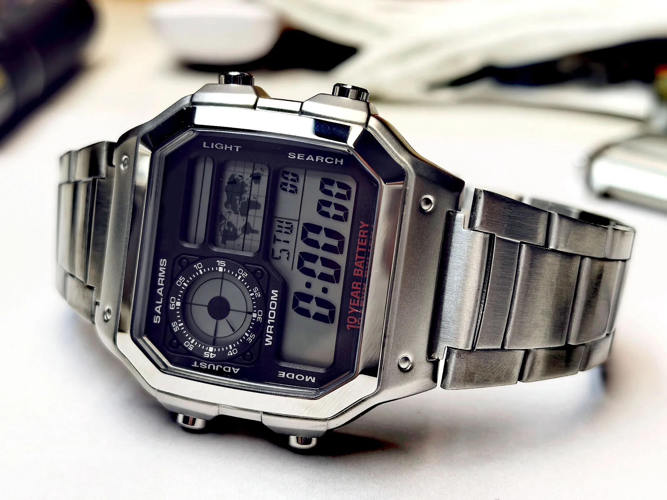 For Casio AE-1200WH Watch steel Case ae1200 Mod kit Stainless