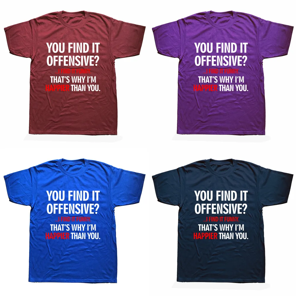 T-shirt manches courtes homme, Streetwear, en coton, humoristique, Offensive, je le trouve, graphique, cadeaux d'anniversaire, Style estival_voghion.com