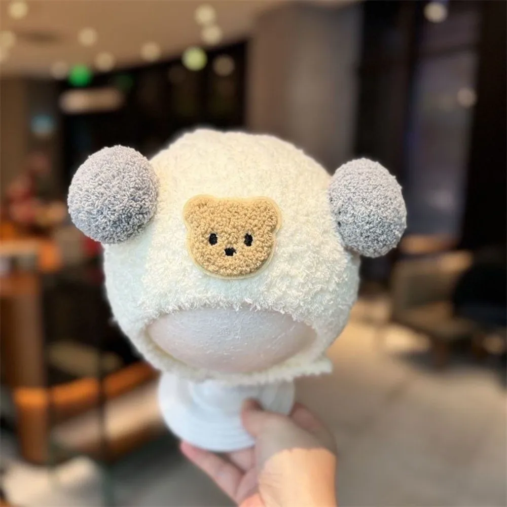 Warm Knitted Bear Hat for Kids Cold Weather