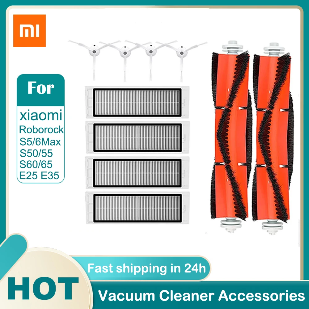 

Запчасти для робота-пылесоса Xiaomi Mi 1 1S Roborock S5 S50 Max Mijia, фильтр НЕРА, основная щетка, боковая щетка
