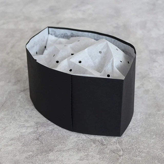 주방의 위생과 스타일을 위한 일회용 검은색 모자