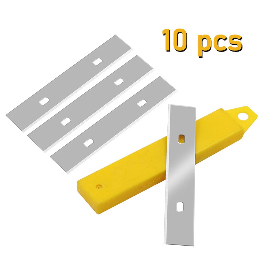 10pcs Steel Scraper Blades Replacement For Car Sticker Remover Decals Window Glass Clean Scraper Glue Remover
