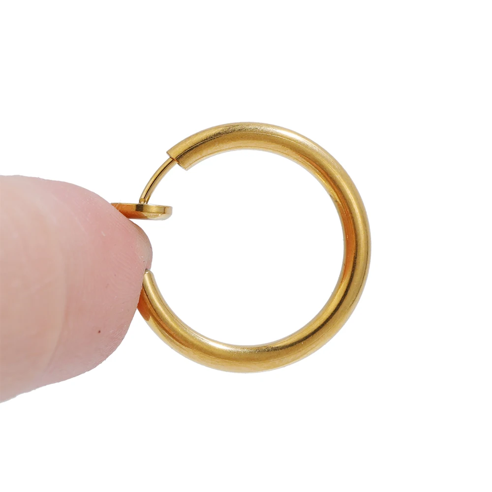 10pcs 304 Stainless Steel 2mm Wire Ear Clips Fake Hoop Earrings for Women Without Ear Holes Clip DIY Jewelry Making Accessories