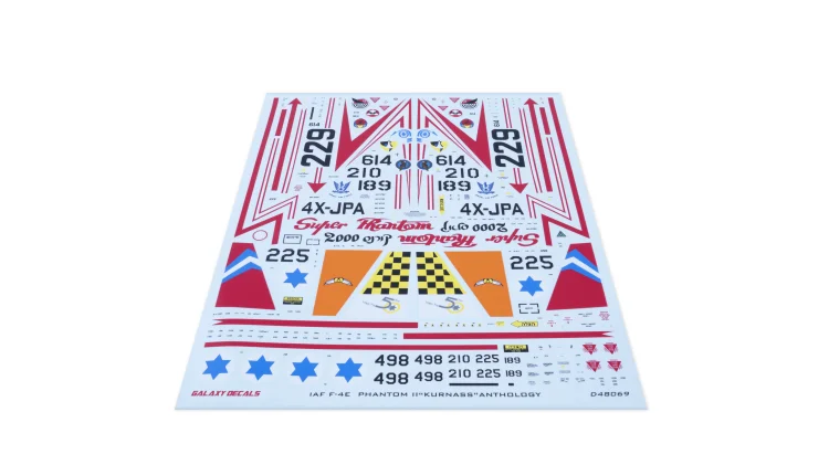 MENG LS-017 비행기 모델용 데칼 마스크, 취미 DIY 테이프, 갤럭시 D48069 1/48 IAF F-4E 팬텀 II 쿠르나스 선집