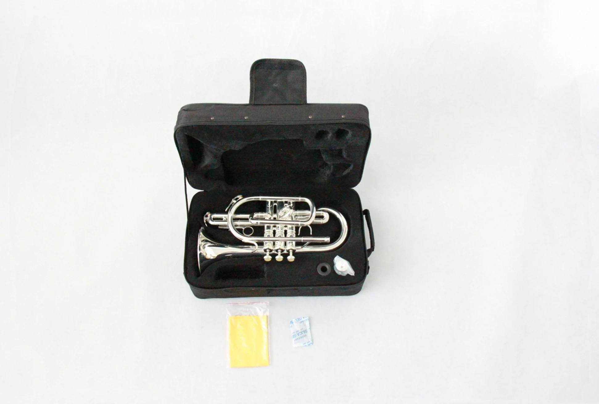 High end instrumentos de laton B flat cornet Silver Plated corneta