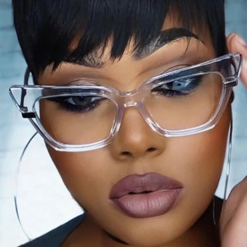 Eye Glasses Retro Clear Glasses Color Cat Eye Glasses Frames Women