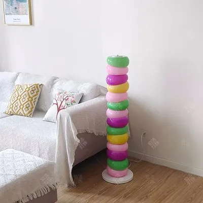 Cheese Rainbow Pile String Candy Living Room Sofa Side Floor Lamp Cream Wind Bedroom Children Atmosphere Lamp