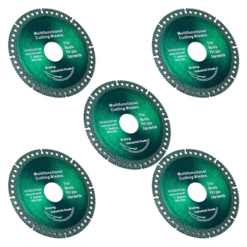 

5 Pack 4 Inch Indestructible Disc For Grinder, Indestructible Disc For Angle Grinder 7/8 Inch-Cut Everything In Seconds Durable
